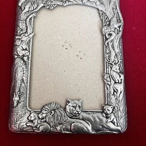 Silver Animal-Themed Picture Frame
